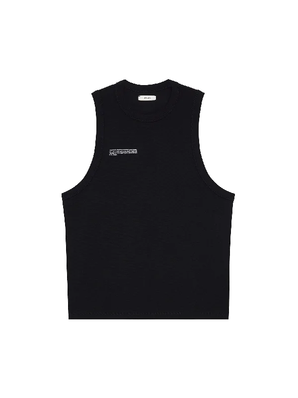 Men's Cotton Tank Top—black