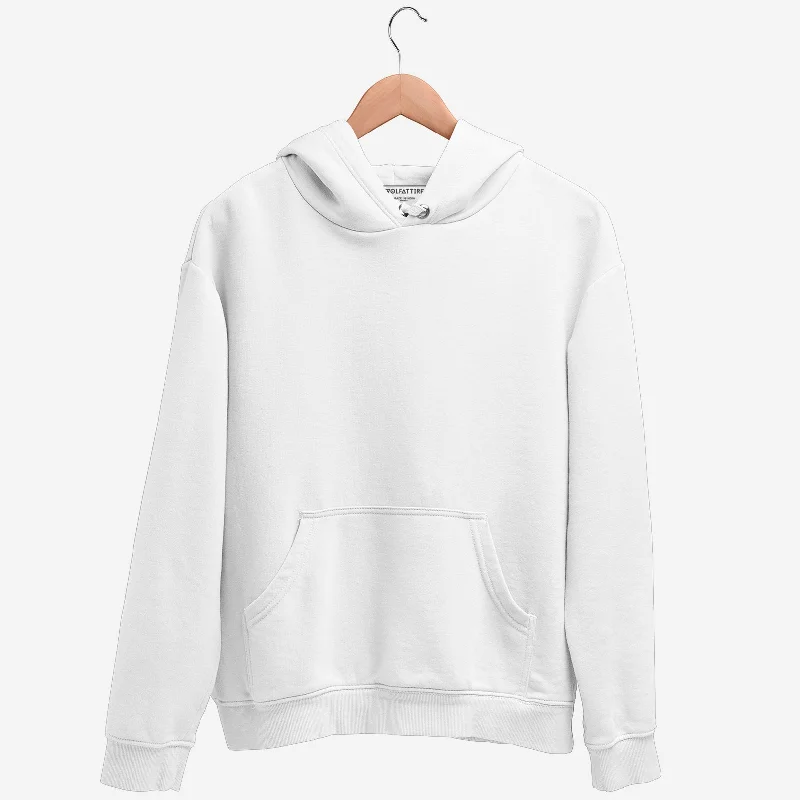 Men's Regular Fit Hooded Sweatshirt - White