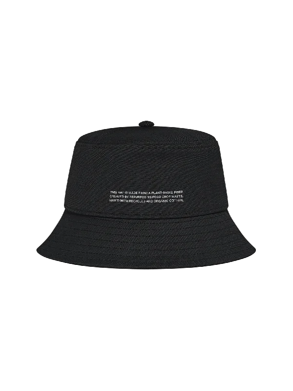 Oilseed Hemp Bucket Hat—black