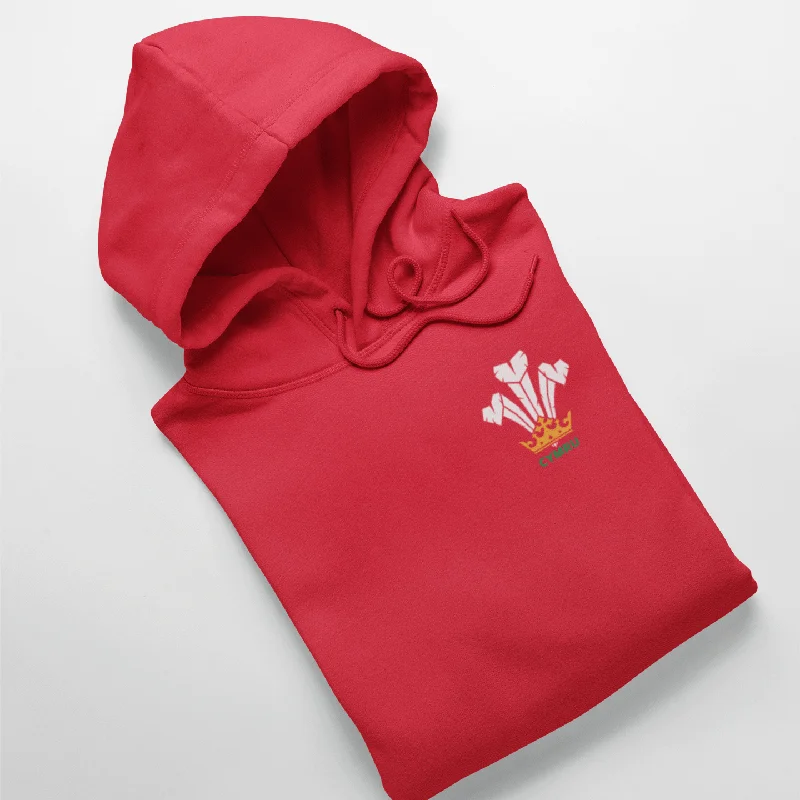 Cymru Welsh Feathers - Modern Logo Hoodie