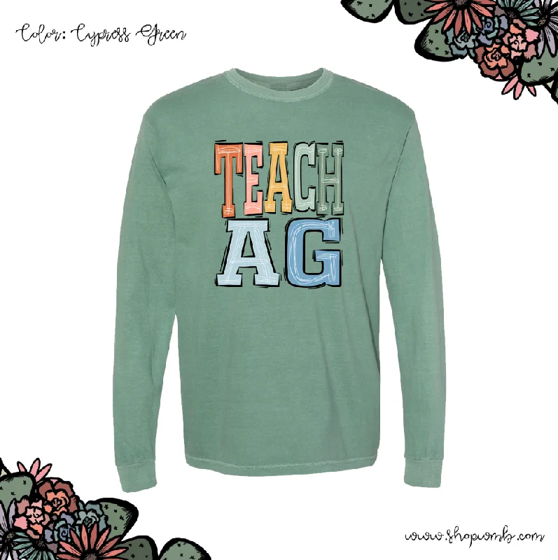 Boho Colors Teach Ag LONG SLEEVE T-Shirt (S-3XL) - Multiple Colors!