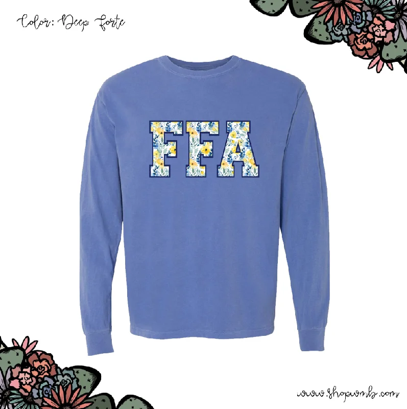 FFA Watercolor Floral LONG SLEEVE T-Shirt (S-3XL) - Multiple Colors!