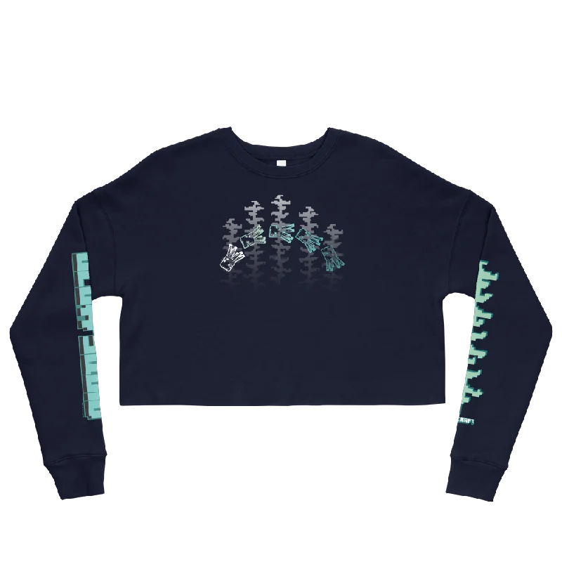 Minecraft Glow Squid Crop Sweatshirt