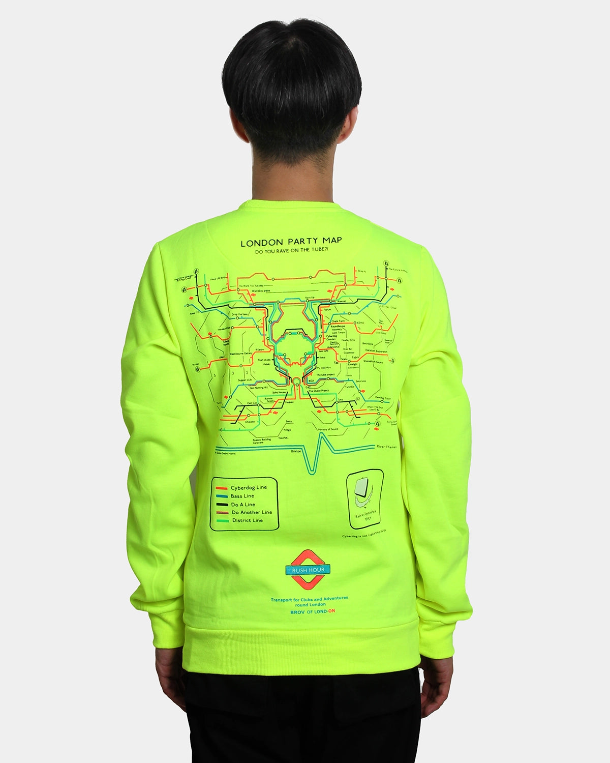 PARTY MAP SWEATSHIRT FLUO YELLOW