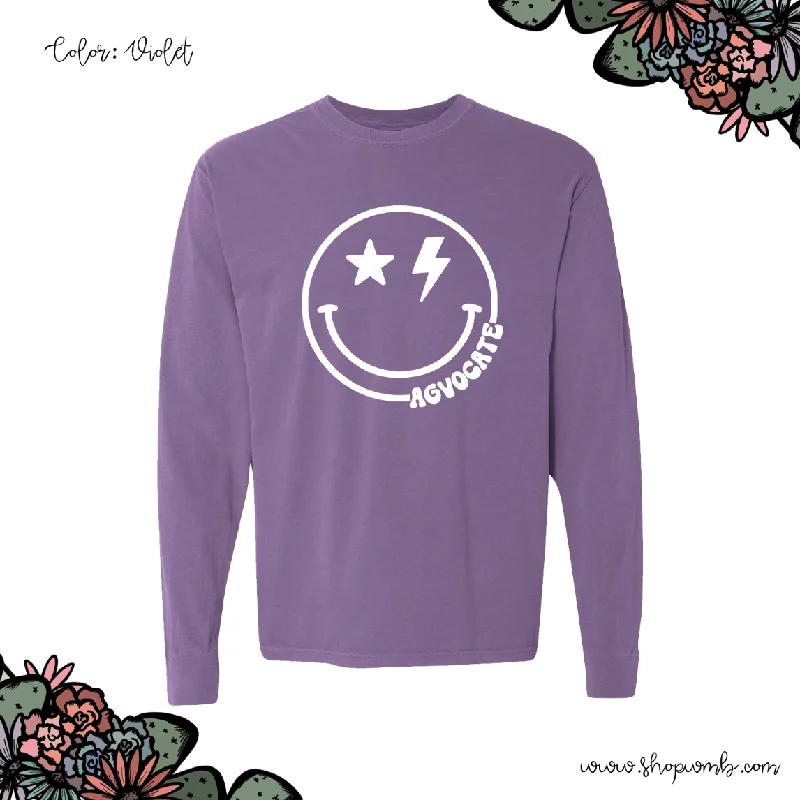 Smile Agvocate White Ink LONG SLEEVE T-Shirt (S-3XL) - Multiple Colors!