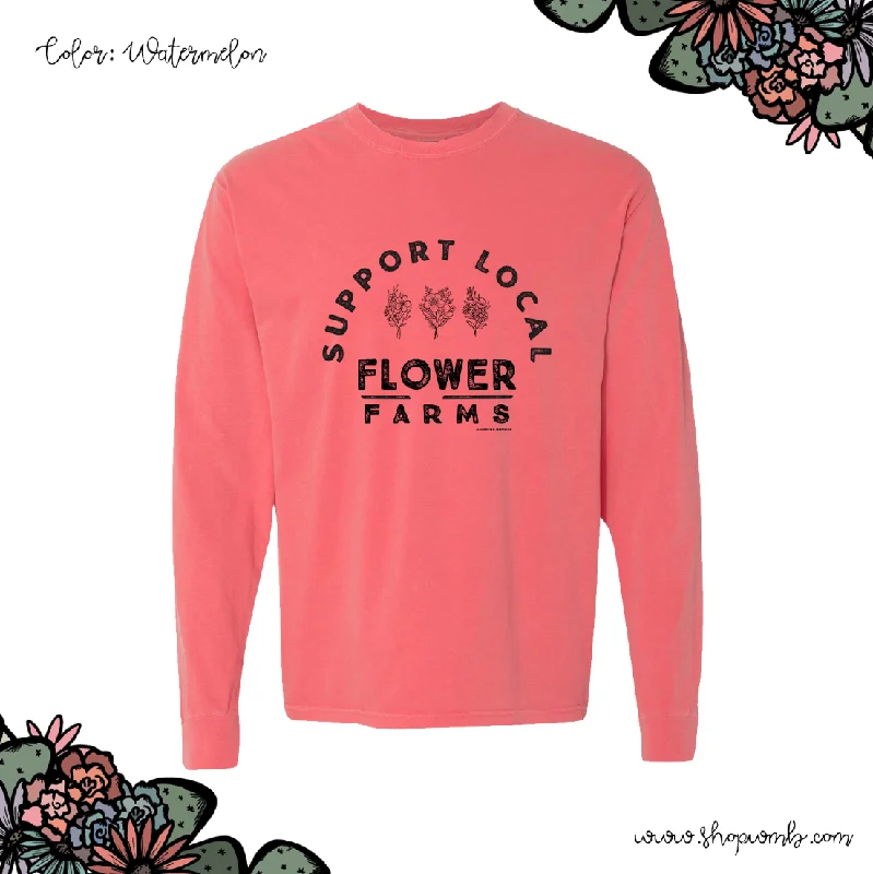 Support Local Flower Farms LONG SLEEVE T-Shirt (S-3XL) - Multiple Colors!