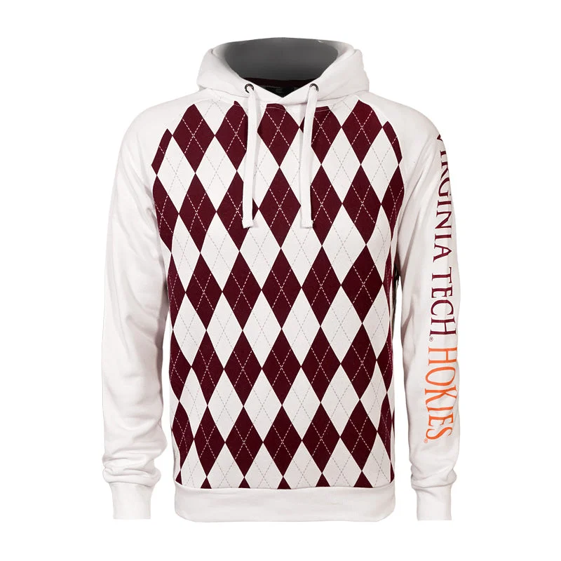 Virginia Tech The Dealio Argyle Hooded Sweatshirt